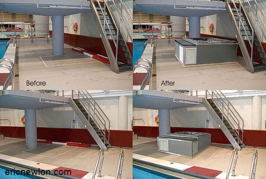 Product placement photo manipulation for concepts and visualization Harvard Athletics Swimming