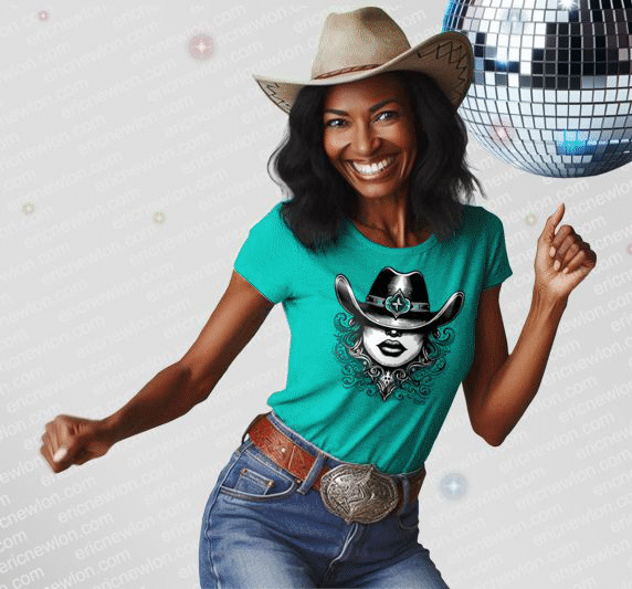 Cowgirl Kisses T Shirt Design by EricNewlon.com